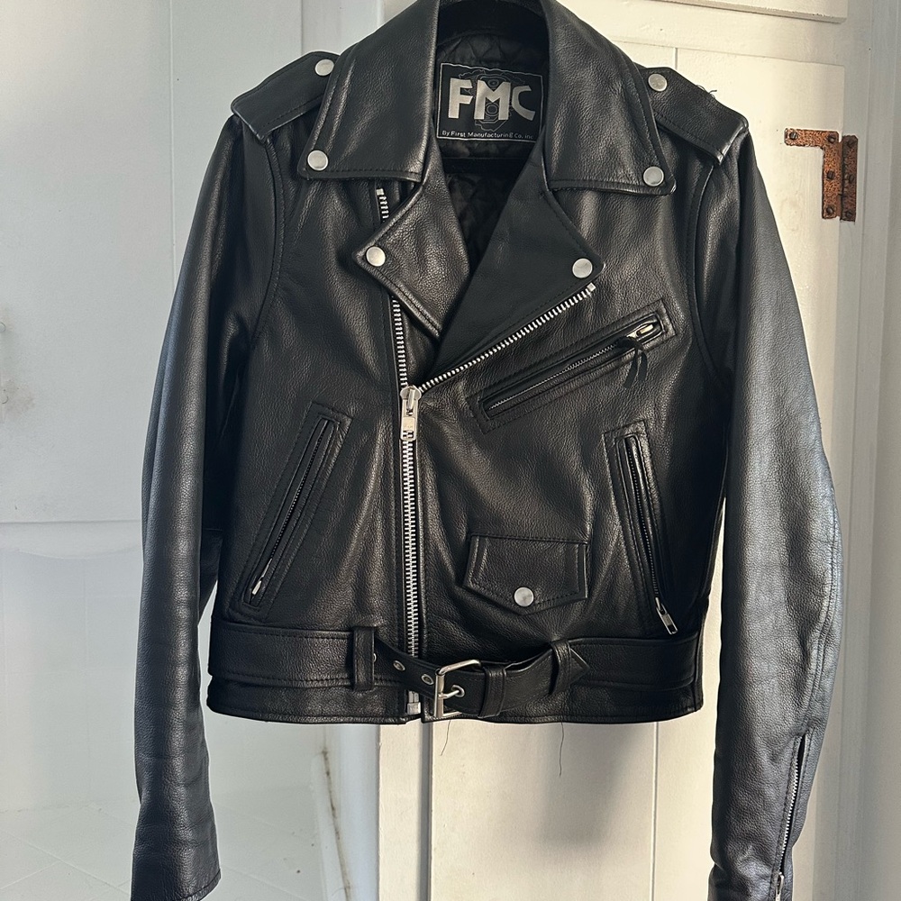 Black Leather Biker Jacket